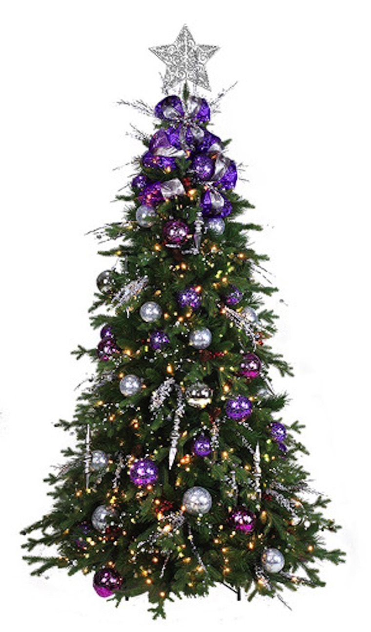 Purple Twinkle Decorated Christmas Tree | D\'Silva Creations